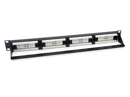 Equip Patchpanel 24x Cat6 19" 1U Dual-IDC-komp. sw