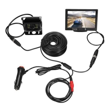 Backkamera för lastbil bil bus automatisk backning med vridbar display och hög ingångssignal