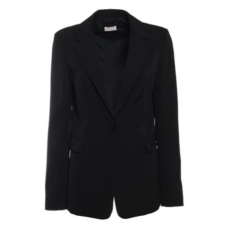 Liu Jo, Luxury Long Jacket Zwart, Dames, Maat:L