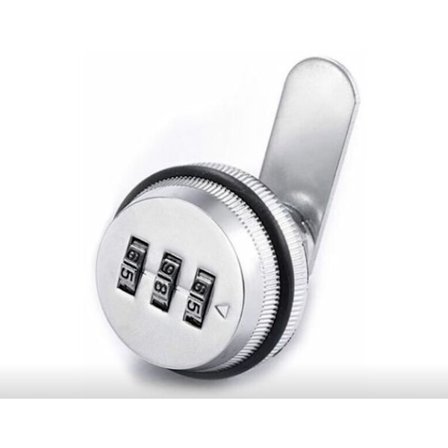 Postkasselås 20mm/30mm 3-sifret kombinasjonslås for postkasse, skuffelås for skap 30mm-Sølv Mekanisk kombinasjonslås