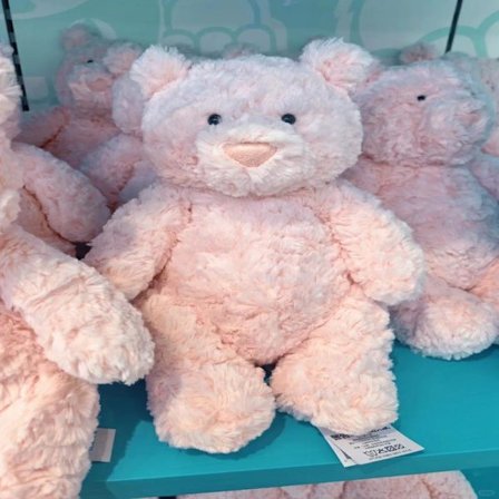 Jellycat Bartholomew pehmolelu, pehmeä ja mukava, täydellinen lapsille, ystävänpäivälahjaksi, keräilyyn, vaaleanpunainen Bartholomew-karhu 28 cm.