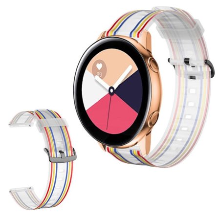 20mm Twill color watch band for Amazfit and Huawei watch - White / Colorful