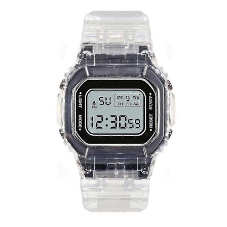 Mode Herr Dam Klocka Transparent Multifunktionell Casual Sport Digital Klocka -NMAOV