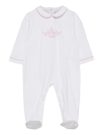 Feuilles De Lin Sleepsuit Pyjamas Sie Jumpsuit Hvid Tartine Et Chocolat