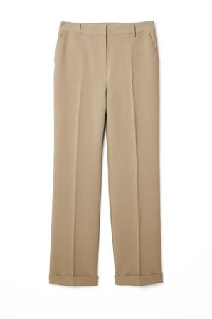 NA-KD Pantalon de tailleur ajusté à taille mi-haute - Pantalon cigarette - Beige - EU 42