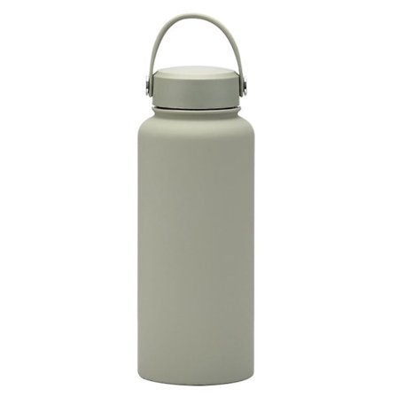 1L Sportsdrikkeflaske i rustfritt stål, termoflaske med stor kapasitet, bærbar utendørs vannkopp med håndtak{ee]