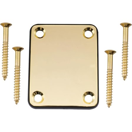 Metal halsplade til Fender Stratocaster Telecaster elguitar eller bas, guld