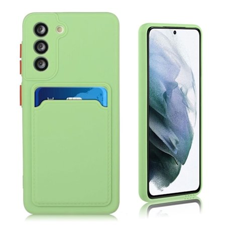 Card Holder Suojakuori For Samsung Galaxy S21 FE - Vihreä