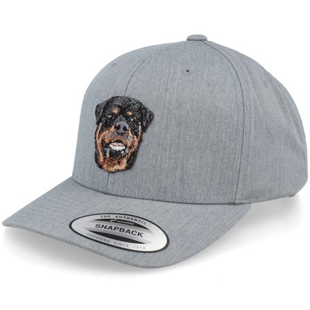 Kiddo Cap - Gris adjustable Gorra - Kids Rottweiler Dog Patch Heather Grey Adjustable @ Hatstore