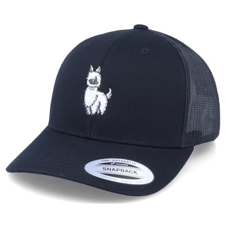 Iconic - Černá trucker Kšiltovka - Cute Llama Black Trucker @ Hatstore