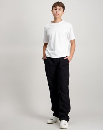 Zeke Essential Logo Print Sweatpants Svart Bukser Gutt - Kids Brand Store