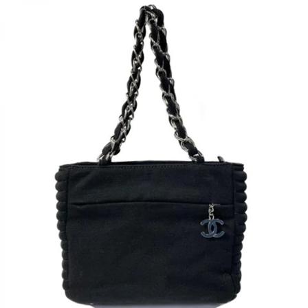 Chanel Vintage Pre-owned Canvas chanel-tasker Sort, Dame Vintage Tasker, Størrelse: ONE Size