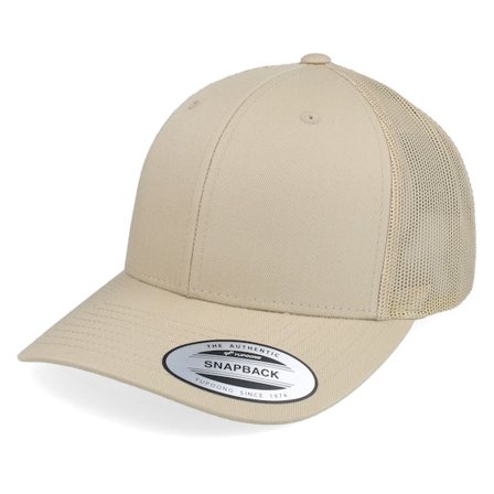 Yupoong - Beige trucker Cap - Retro Khaki Trucker @ Hatstore