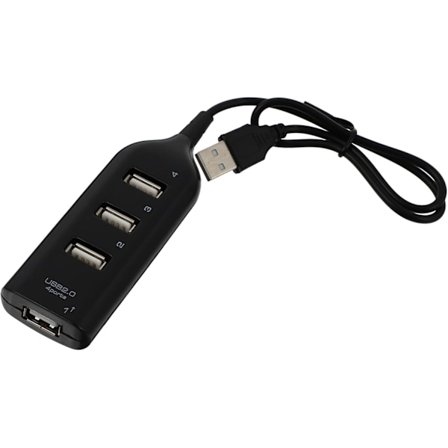 2 st USB 2.0 Hub Praktisk USB-delare 4-portars Expander för Bekvämlighet Hemma och på Kontoret