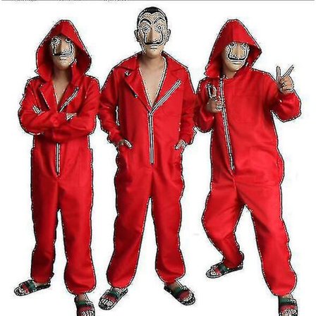 Halloween La Casa De Papel Kostym Med Mask
