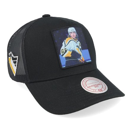 Mitchell & Ness - NHL Svart trucker Keps - Hatstore Exclusive x Pittsburgh Penguins Legendary Black A-frame Trucker @ Hatstore