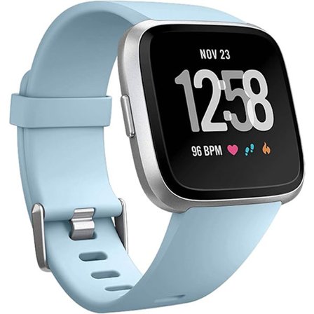 Smartwatch-armbandet är kompatibelt med Fitbit Versa Smartwatch, Versa 2 och Versa Lite se-klockor för kvinnor och män(Ljusblå-S)