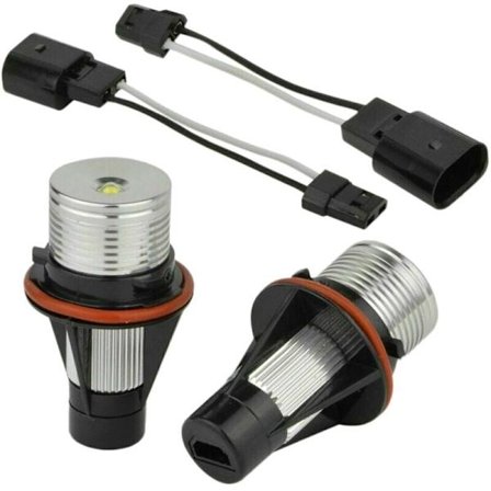 Par 8000K Hvide LED Angel Eye Marker Halo Lys til E39 E53 E60 E63 E64 E66 E87 5 6 7 X3 X5