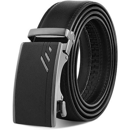 Herrebælte i ægte læder - Justerbart spænde bælte Automatisk bu