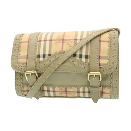 Burberry Vintage, Pre-owned Shoulder Bags Beige, Dames, Maat:ONE Size,leer