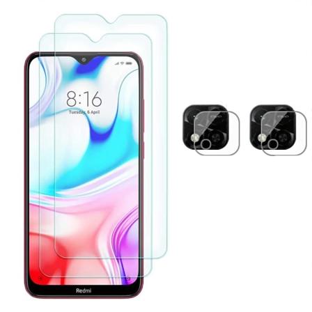 2-PAK Xiaomi Redmi 9C NFC skjermbeskytter Kameralinsebeskytter 0,3 mm Transparent