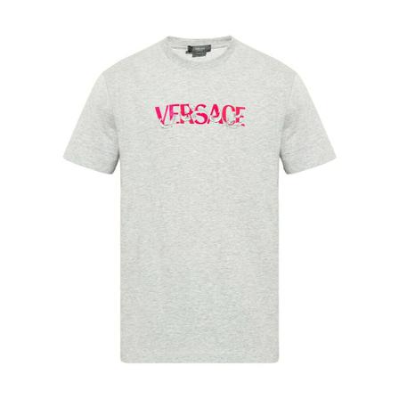 Versace T-shirt with logo Grå, Herre T-shirts