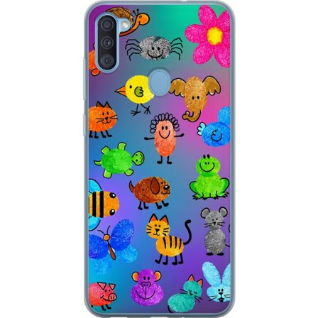 Kompatibel Mobilcover til Samsung Galaxy A11 Little Scribble Friends