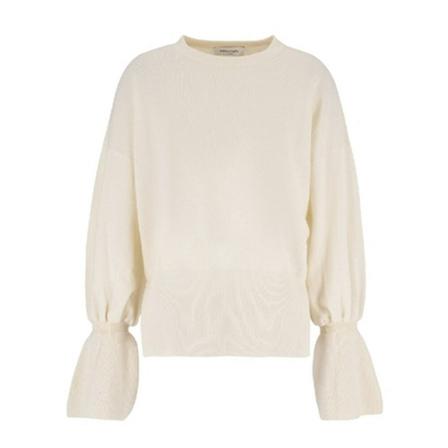 Fabiana Filippi Round-neck Knitwear , Beige , Dames , Maat: 2XS Truis