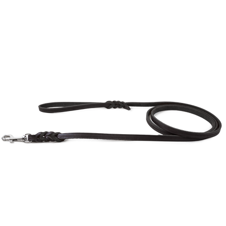 Selected by ZOO - Lærsnor Hera Svart 12 mm x 180 cm - Hund - Halsbånd - ZOO.no