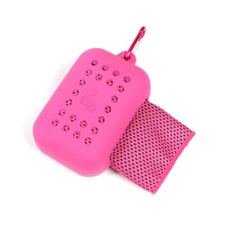 Koldt sportshåndklæde Fitness Cool håndklæde RØD