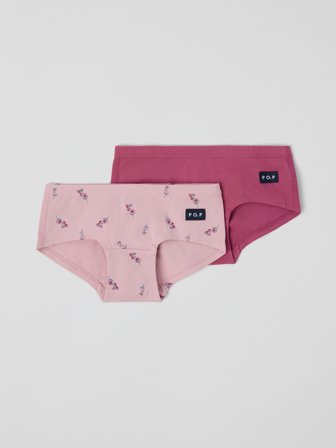 Hipster-alushousut 2-pack Polarn O. Pyret 122|128 lastenvaatteet pink