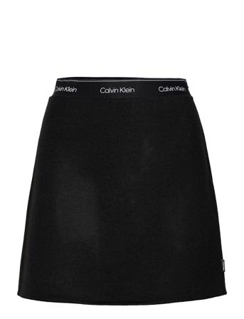 Wool Mini Skirt Black Calvin Klein