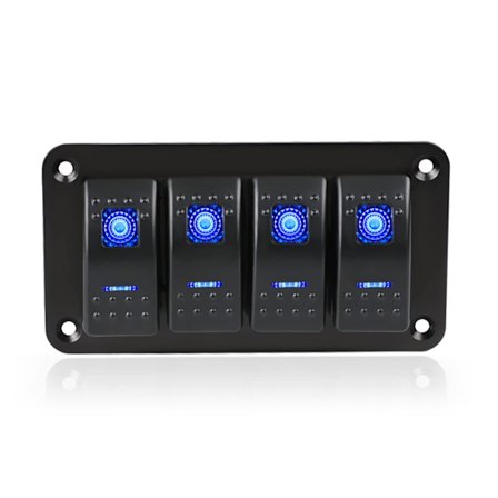 Bilkontaktpanel LED-lysvippevipper Delkontrol Afbrydertilbehør Velegnet til både Marine Caravans Lastbil 12V