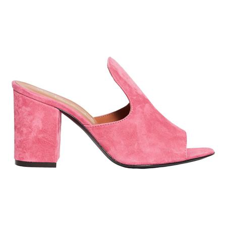 Via Roma 15, Suede mule with heel Różowy, Kobieta, Rozmiar: 36 EU