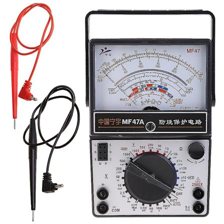 Analog strømmålerpanel skive strømmåler peker amperemeter monitor volt multimeter mikroampere meter detektor amperemeter(Rosa)