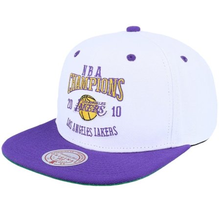 Mitchell & Ness - Los Angeles Lakers Champ Series White/Purple Snapback Snapback White Cap - NBA @ Hatstore