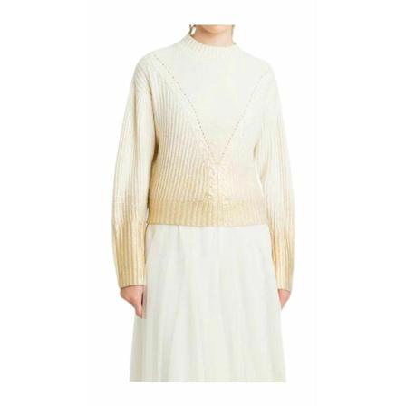Twinset - Stickade Tröjor & Koftor - Beige - Dam - Storlek: S, Dam, Storlek: S