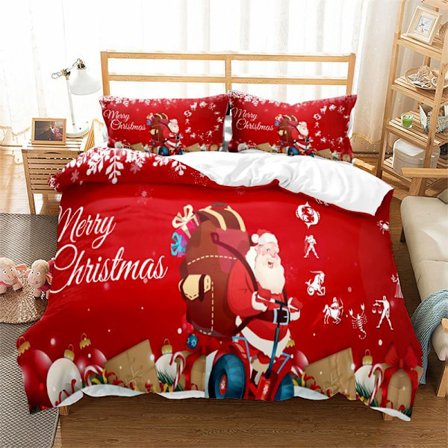 Joulu 3D Digitaalisesti Painettu Vuodevaatteet Peitto Pussilakana Yksikokoinen Kaksinkertainen