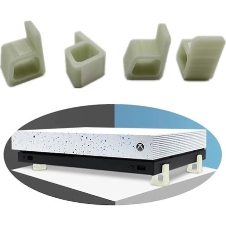 4 kpl vaakasuora versio liukueste korkeussäädettävä teline Xbox One/One S/One X/PS4 -konsolille vaakasuora pelikoneen jäähdytysjalkojen pidike (