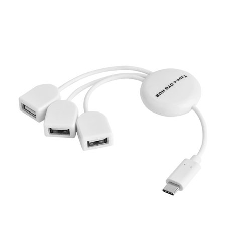 Höghastighets USB 3.1 Typ-C hane till 3 portar USB 2.0 hona USB OTG-hubb för mobiltelefon surfplatta bärbar dator