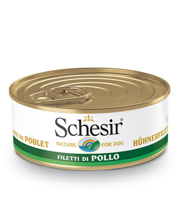 Schesir Filetti Di Pollo Cibo Umido Cani Adulti Lattina 150 g