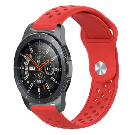 22mm Samsung Galaxy Watch (46mm) silikoninen kellonauha - Punainen