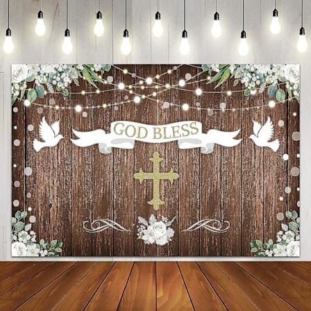 5x3ft Jumalan Siunaus Tausta Ensimm inen Ehtoollinen Kaste Suihku Vastasyntynyt Syntym p iv juhlat Koristeet Tarvikkeet Valokuvaus