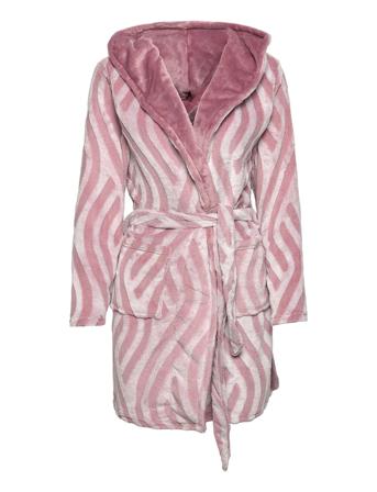 Decoy Short Robe W/Hood Morgenkåpe Rosa Decoy*Betinget Tilbud