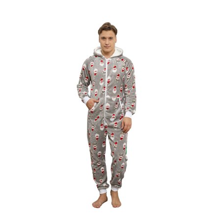 Herre Jule-Onesies i Flanell