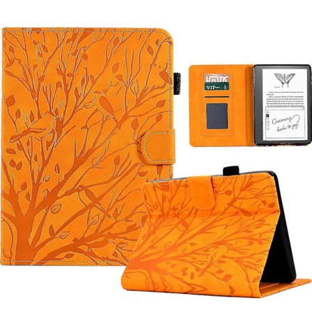 För Amazon Kindle 11:e (2024) 6''' (2022) Läder E-läsare Fodral Tryckt Trädform Stativ Korthållare