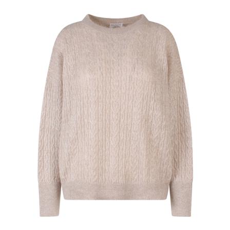 Brunello Cucinelli, Knitwear Beige, Dames, Maat:L