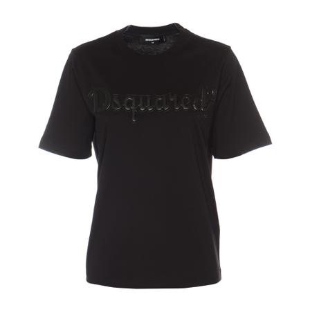 Dsquared2, T-Shirts Zwart, Dames, Maat:XS