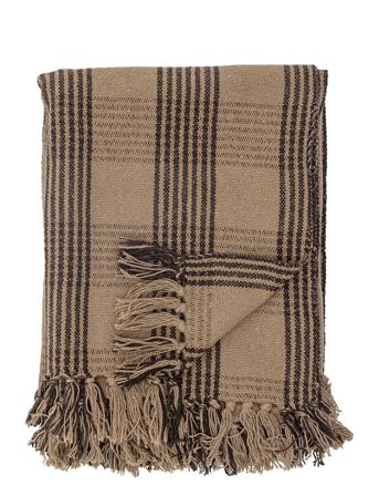 Robbi Plaid Home Textiles Cushions & Blankets Blankets & Throws Brun Bloomingville