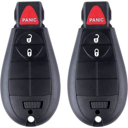 Nøglefjernbetjening erstatning til Dodge Ram: GQ4-53T, Dodge Ram 1500 2500 3500 4500 5500, 3 knappers nøglefri adgang fjernbetjening, 433MHZ 3B-